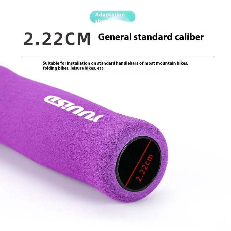 Mountain bike sponge handle cover set in black, purple or biange colours with ultra-light 41g weight