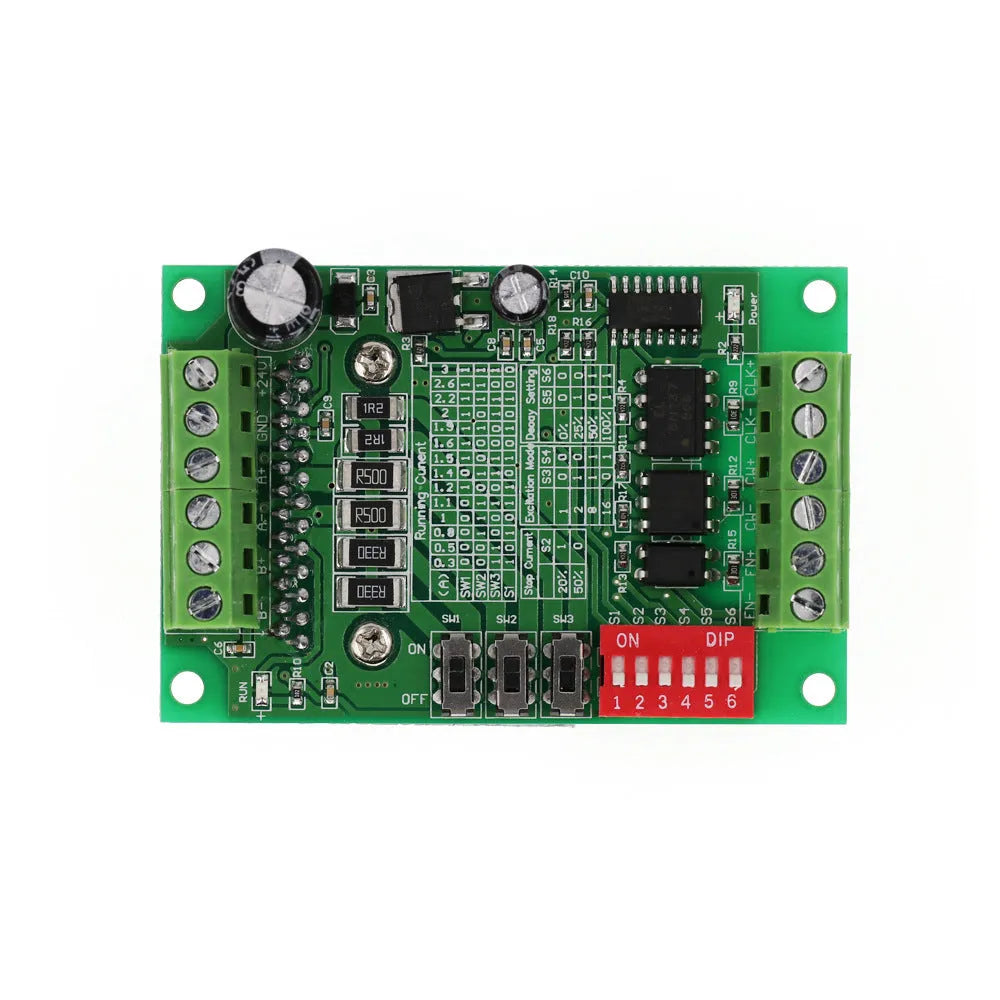 TB6560 3A stepper motor driver module with heat sink and adjustment potentiometers