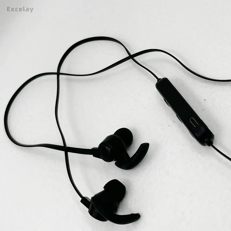 AMW-810 wireless Bluetooth headset for OPPO and VIVO mobile phones, shown in Blue and Red colour options