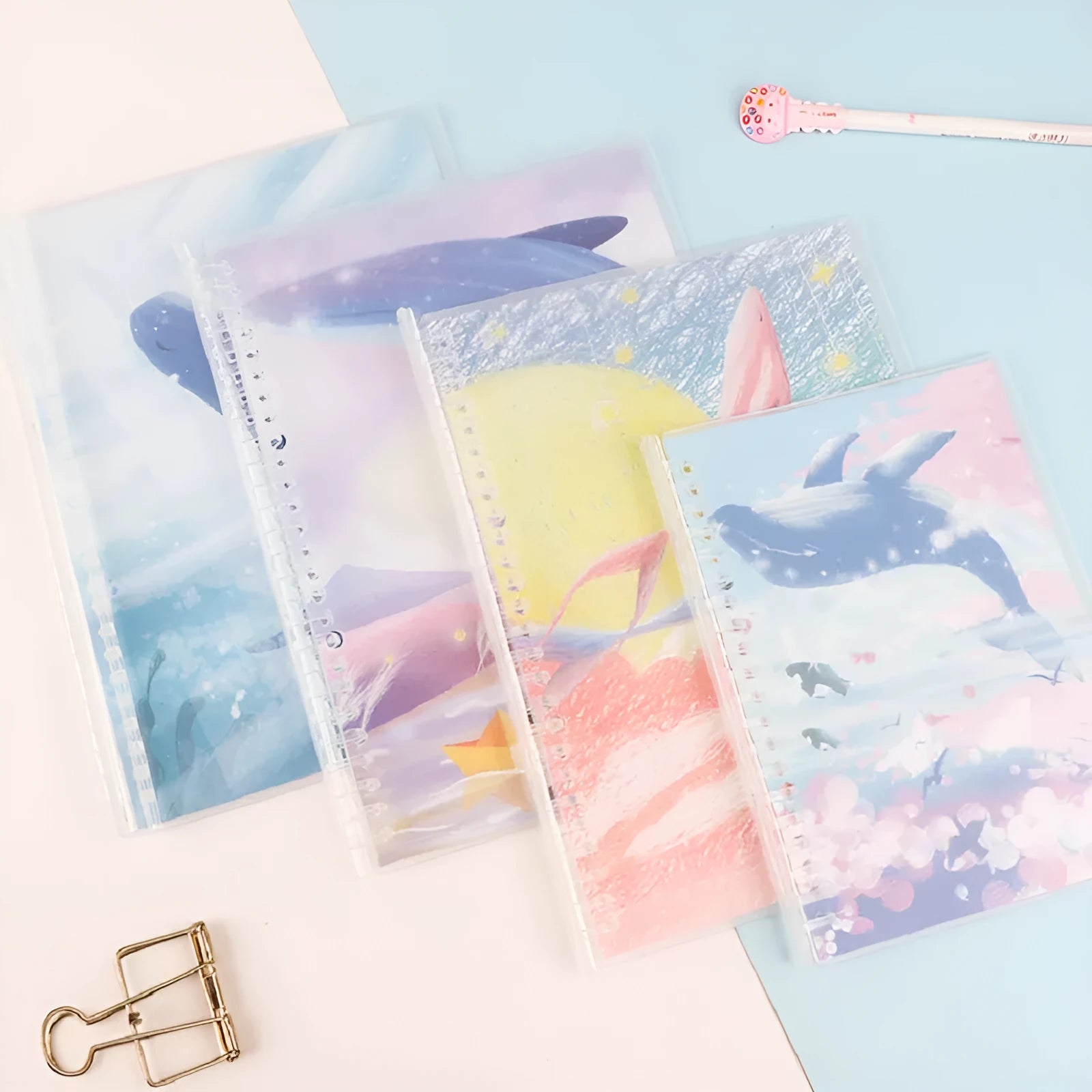 Hard cover coil notebook with animal design in A5 or B5 size