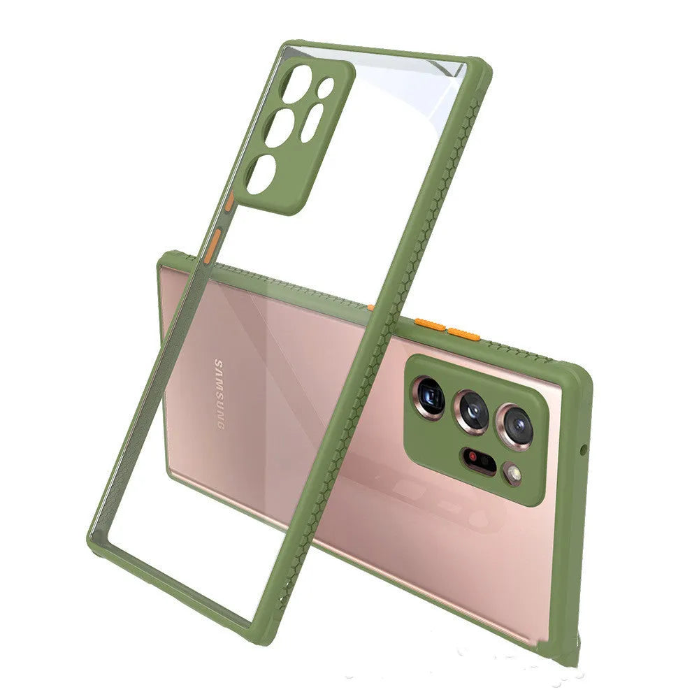 Car tire pattern contrast colour Samsung phone case in army green PC silicone back cover