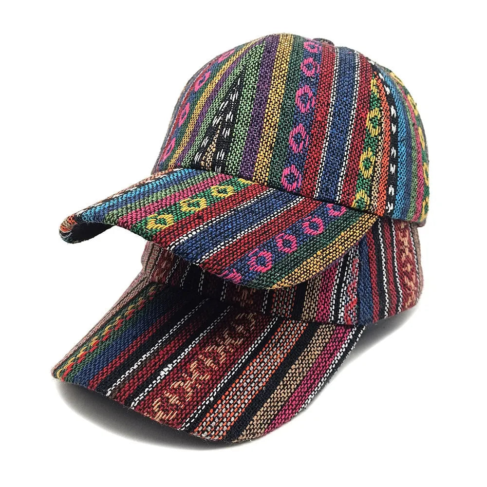 Women's bohemian baseball cap with dome crown in various colours, size M fits 56-58cm head circumference