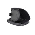 Black rotating suction cup car navigator bracket holding a smartphone on a car windscreen.