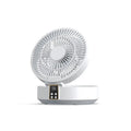 White blue or green USB rechargeable portable folding fan with remote control and warm night light