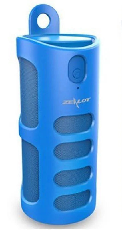 Wireless Bluetooth speaker in black, blue, or red with 4000 mAh battery and compact design