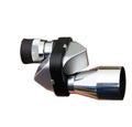 Compact aluminium alloy monocular with 8x magnification and folding rubber eye cover for spectacle wearers