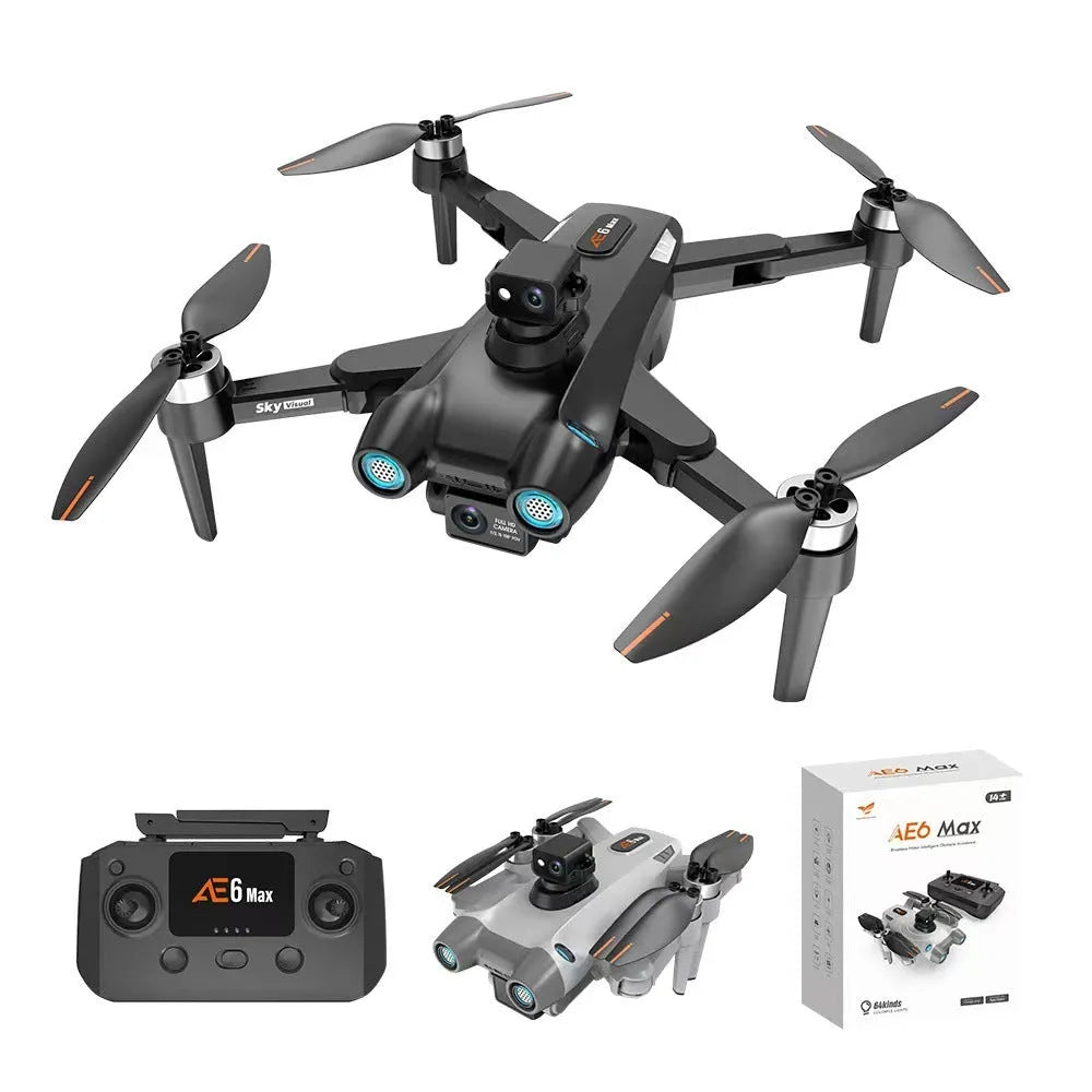 HD aerial photography drone with GPS, brushless motor, 8K camera, and obstacle avoidance, black or grey.