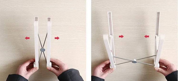 White laptop bracket with heat sink base cushion compatible with Apple MacBook and Whale race notebooks