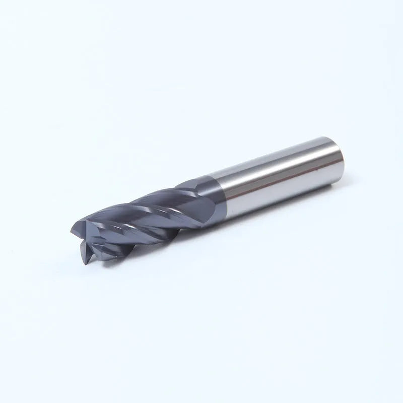 Carbide milling cutter with spiral cutting edge and straight shank in hard alloy construction