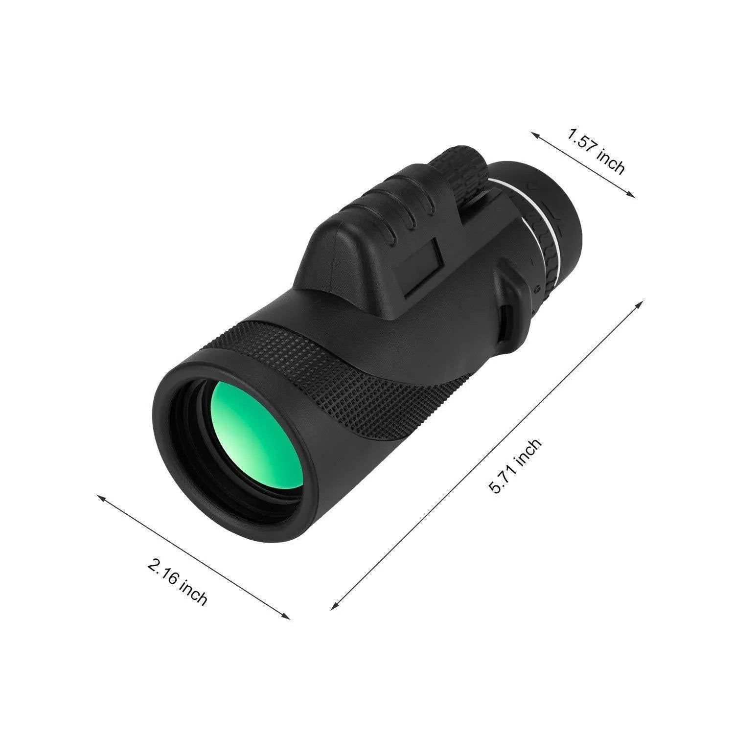 Black HD 40x60 cellphone telescope with 60mm lens, 40x magnification, and waterproof design for outdoor use