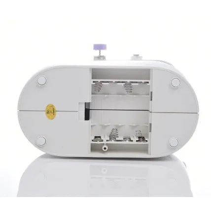 Miniature electric household sewing machine with compact 20cm design for basic garment repairs