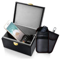 Carbon fibre RFID shielding box and two key cases with nano blocking lining for card protection
