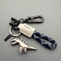Cartoon little dinosaur keychain in zinc alloy, a schoolbag pendant in one of eight styles