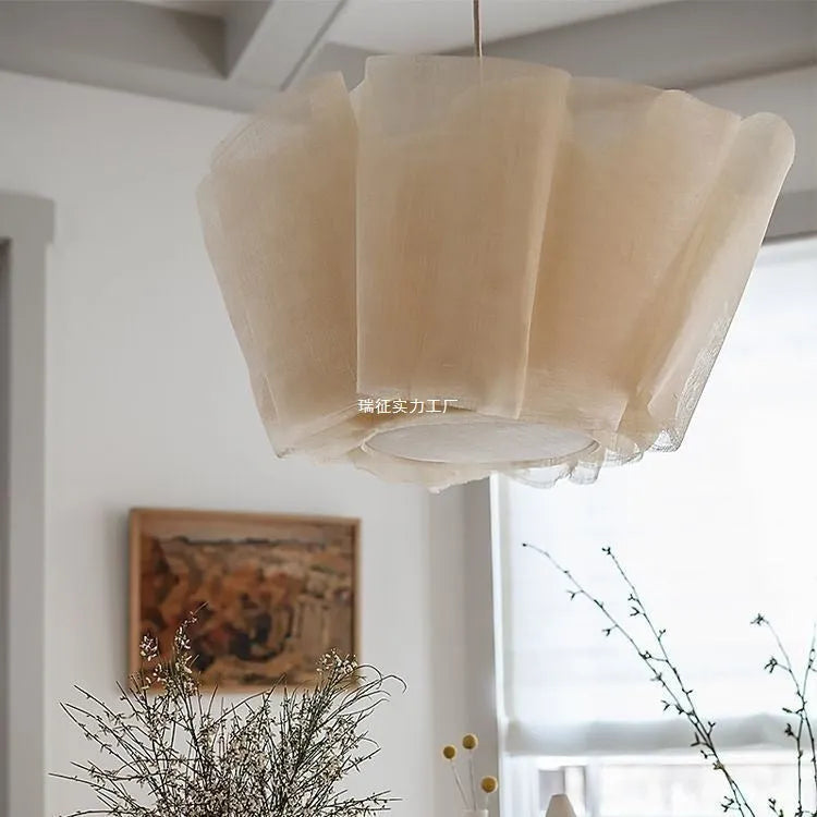 Handmade woven chandelier in Nordic rustic style for living room ceilings, available in 400mm, 600mm and 800mm diameters