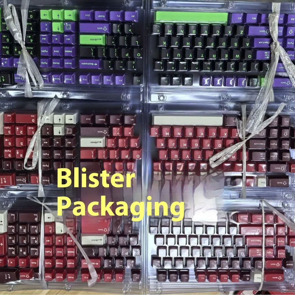 126-piece two-colour keycap set for 61 to 108 key mechanical keyboards, 290 x 160 x 30mm, black or purple