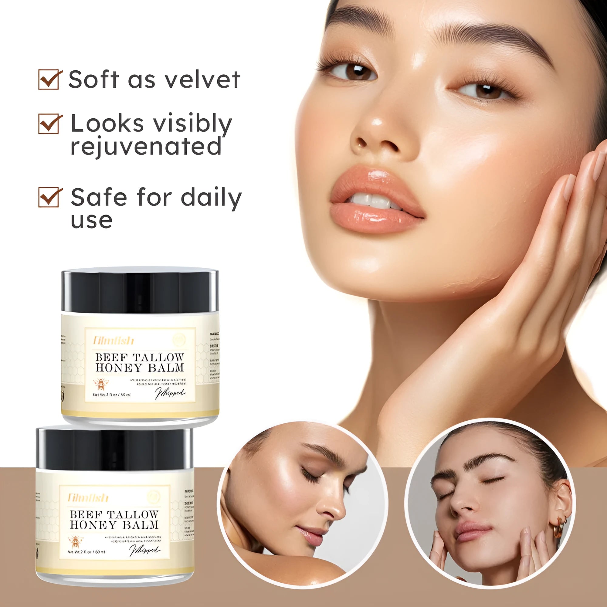 Rejuvenation Refreshing Nourishing Skin Care honey moisturiser body cream in 60ml tube