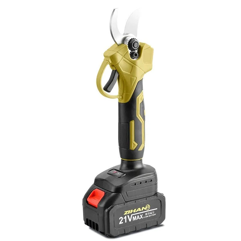 Electric pruning knife with lithium battery, brushless motor, and plastic storage box for branch cutting