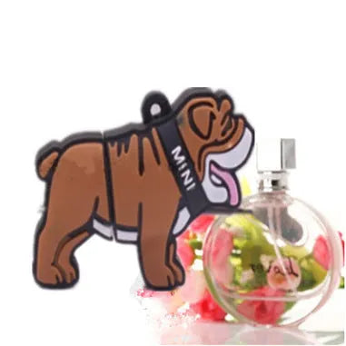 Silicone bulldog USB flash drive in 2GB to 64GB capacities with custom logo printing option