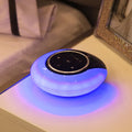 Bluetooth desk lamp speaker with folding design, touch controls, and dimensions of 148 x 148 x 48mm
