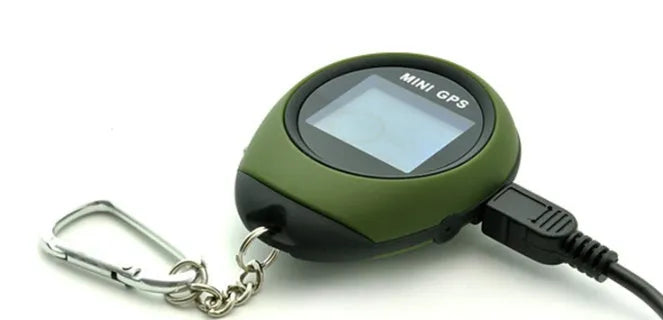 Mini GPS locator handheld 65x52x21mm matte finish in green or orange with USB lithium battery