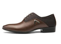 Men's Oxford shoes in black, brown, or yellow with low upper height and rubber sole for business casual wear