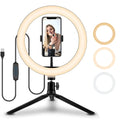 10-inch smartphone ring light with metal bracket for photography and video