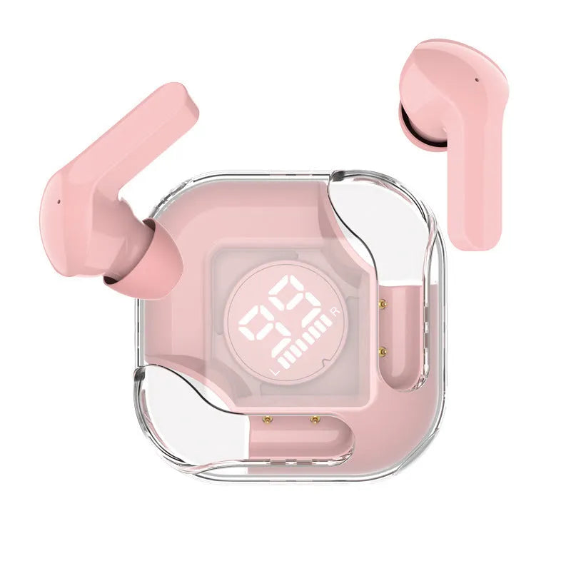 Bluetooth wireless headset with TWS noise reduction in white, black, pink, blue, or green colours