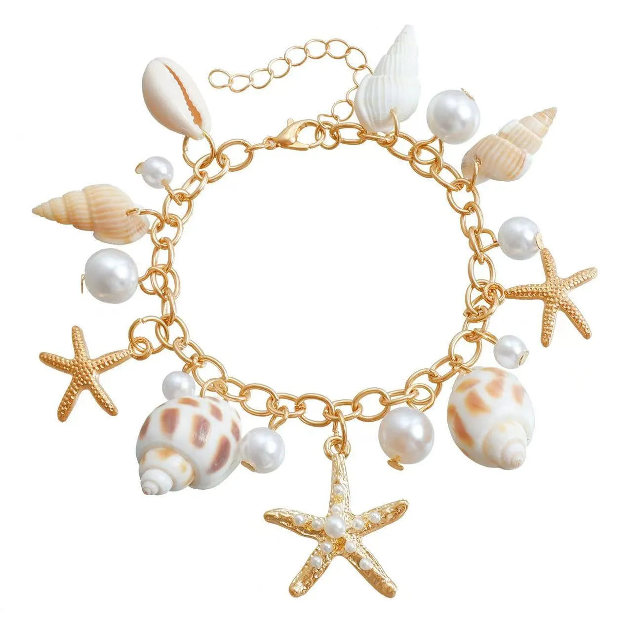 Adjustable women's waist chain with matching bracelet featuring star design elements in alloy material