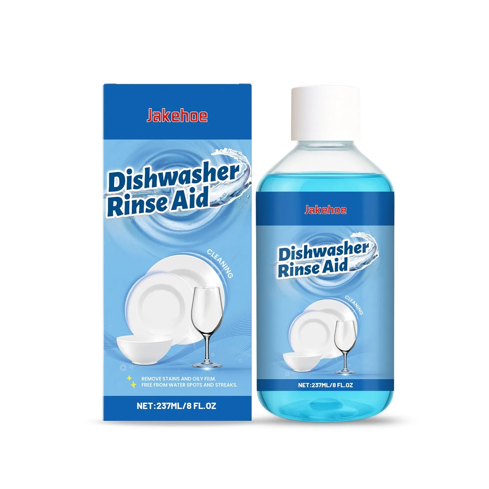237mL dishwasher detergent aid in 5.8x12.8cm bottle for household dishwasher cleaning