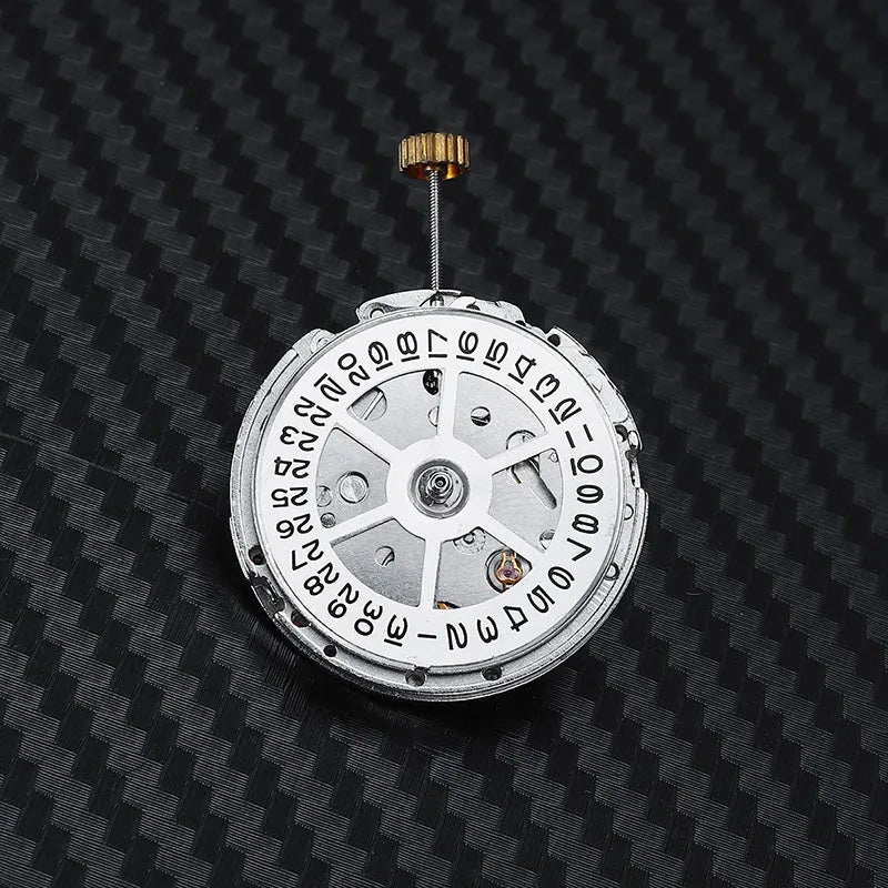 8215 automatic watch movement replacement with silver stainless steel construction showing 25mm diameter