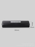 Black automatic vacuum sealer machine for household food preservation with compact design