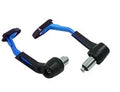 CNC motorcycle handlebar guard with decorative ball end in black, blue, or red, aluminium alloy and plastic