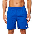 Men's solid colour quick-dry nylon shorts in green, shown with straight leg and elasticated waist.