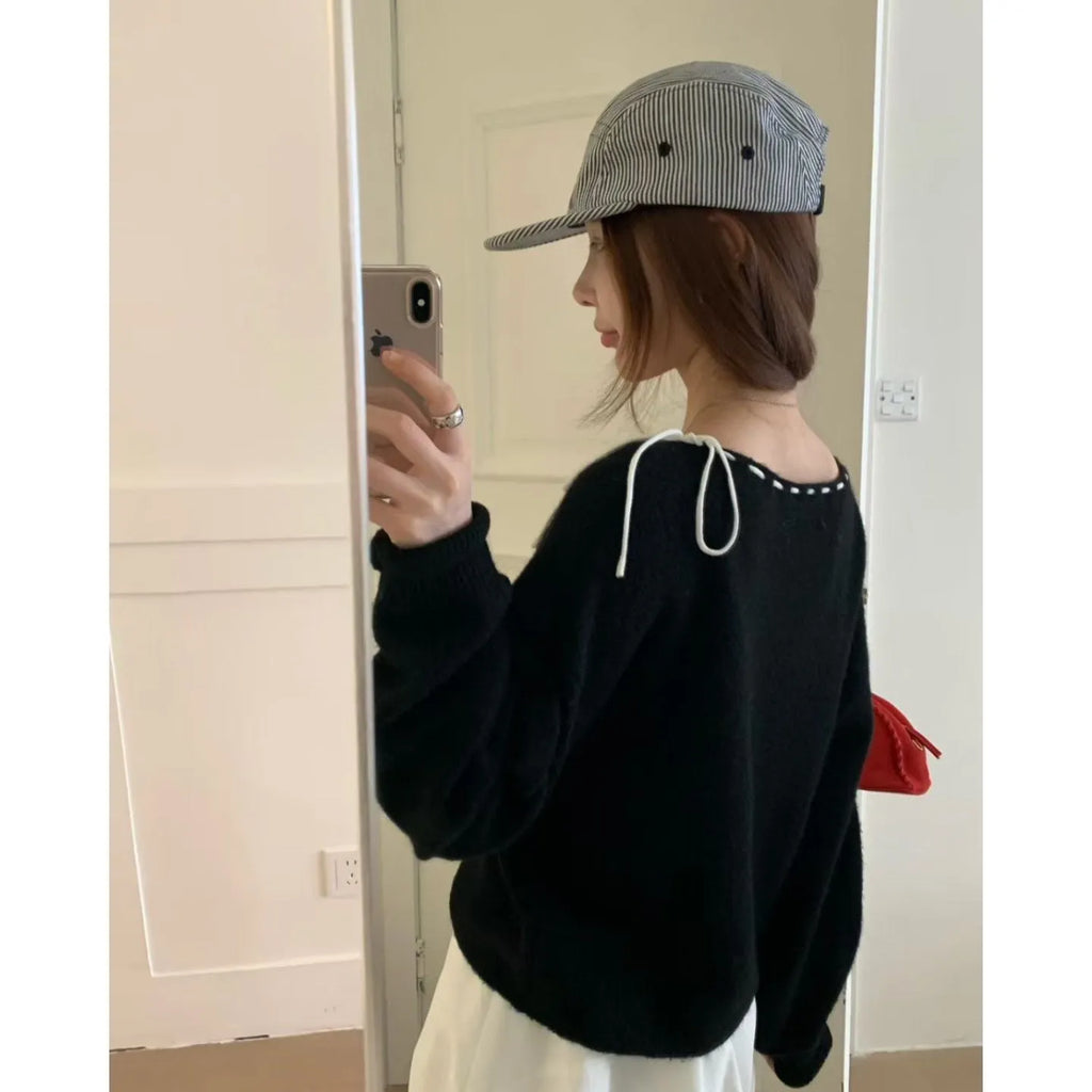 Women's grey loose-fitting pullover knitwear made from regenerated cellulose fibre