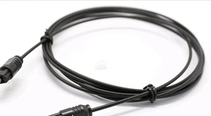 OD2.2 audio cable with 2.2mm PVC jacket showing fibre core construction for digital audio transmission
