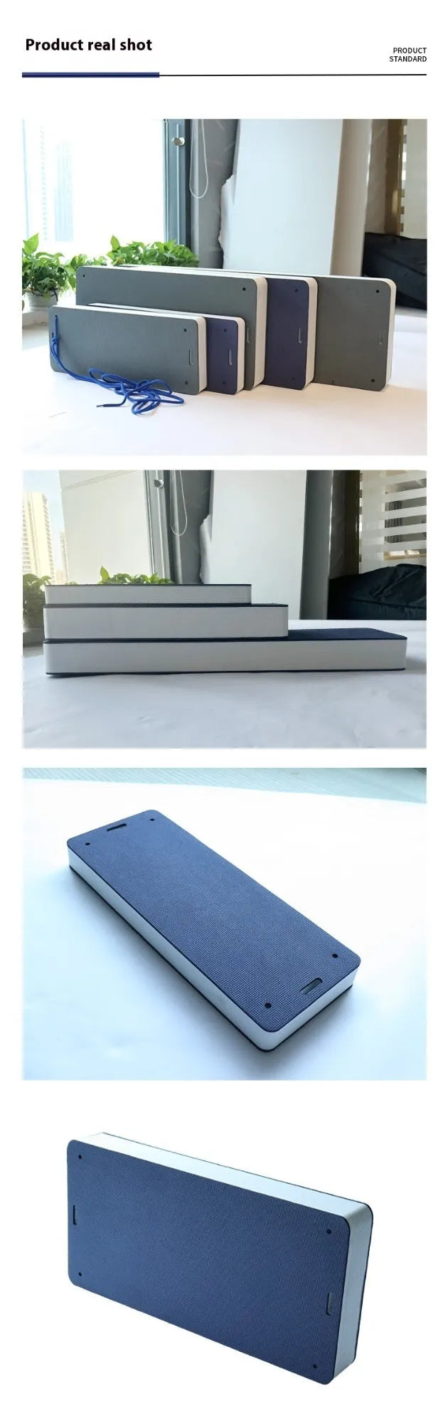 Blue EVA marine fender measuring 59cm long with 8cm thickness for boat hull protection