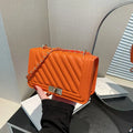 Single shoulder crossbody bag in PU with stitching detail, horizontal rectangle shape, shown in one of 14 colours