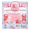Pink cotton baby clothes set with radish rabbit pattern for newborn infants