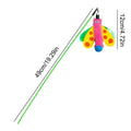 49cm cat wand toy with colourful dragonfly attachment and small bell for indoor cat play