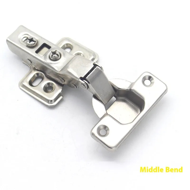 761 cold rolled steel hydraulic hinge with nickel plating for furniture, showing bend options