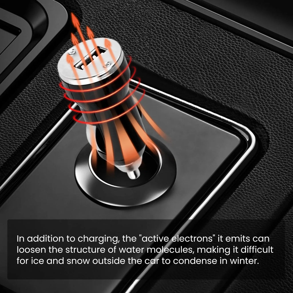 Black portable car snow removal charger de-icer tool measuring 5.5 cm for vehicle windscreens