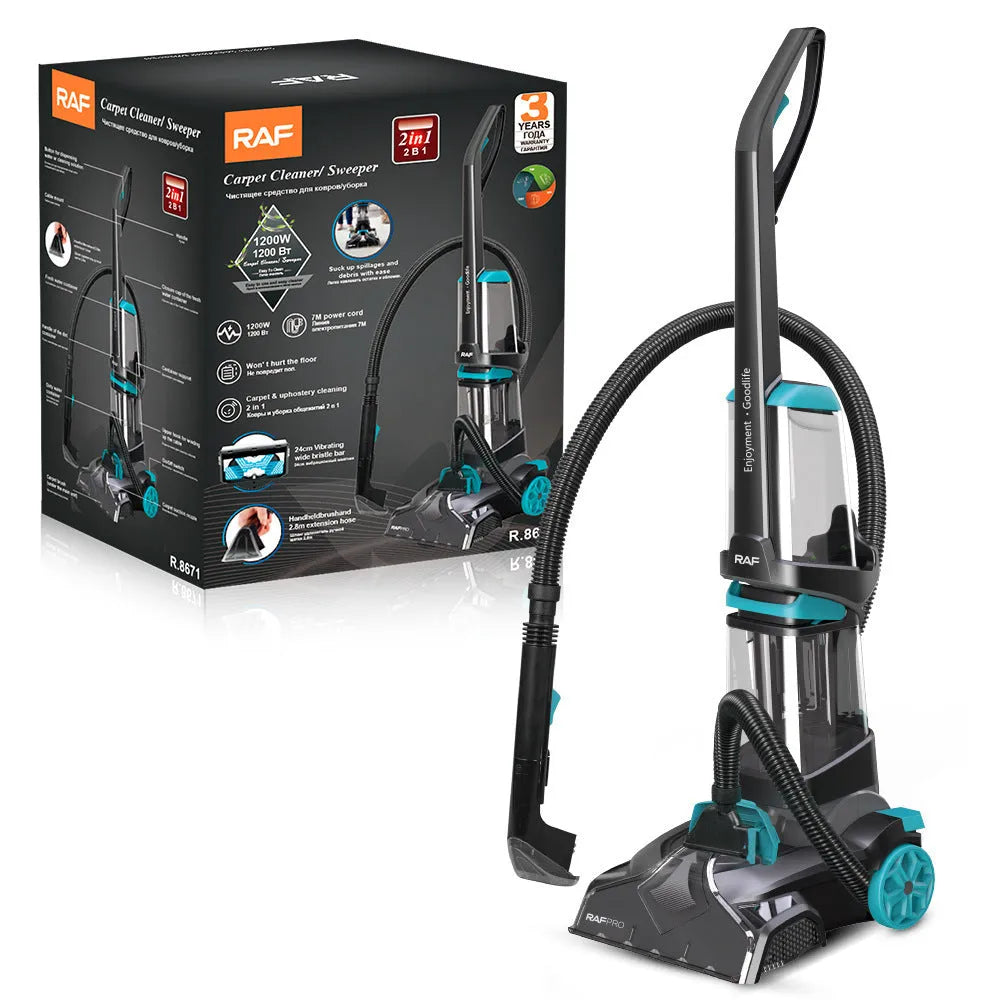 1200W two-in-one household floor sweeper and mop in colour R.8671 with power cord.
