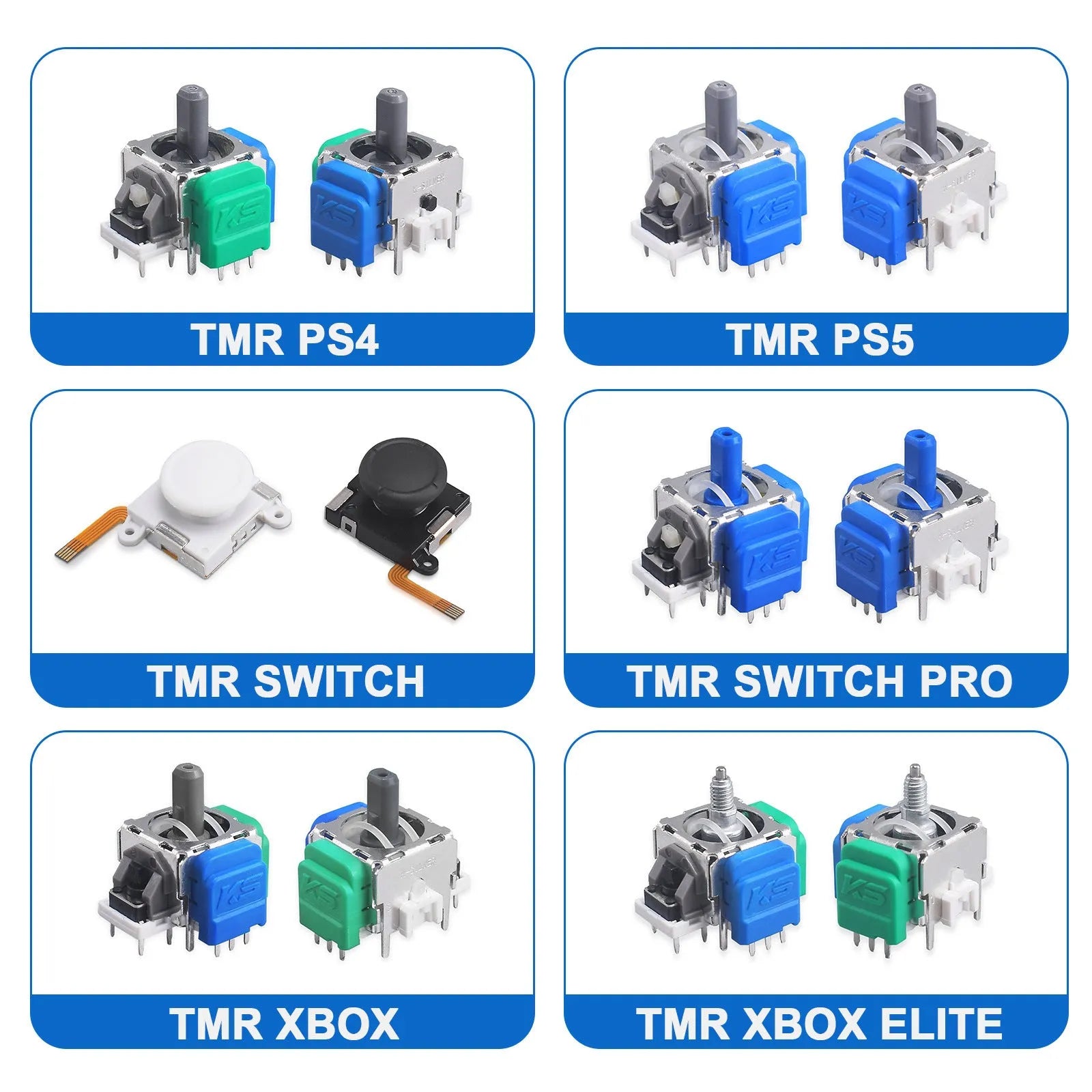 Hall electromagnetic joystick module for PS5 PS4 XBOX Switch controller replacement with 2.5cm cap