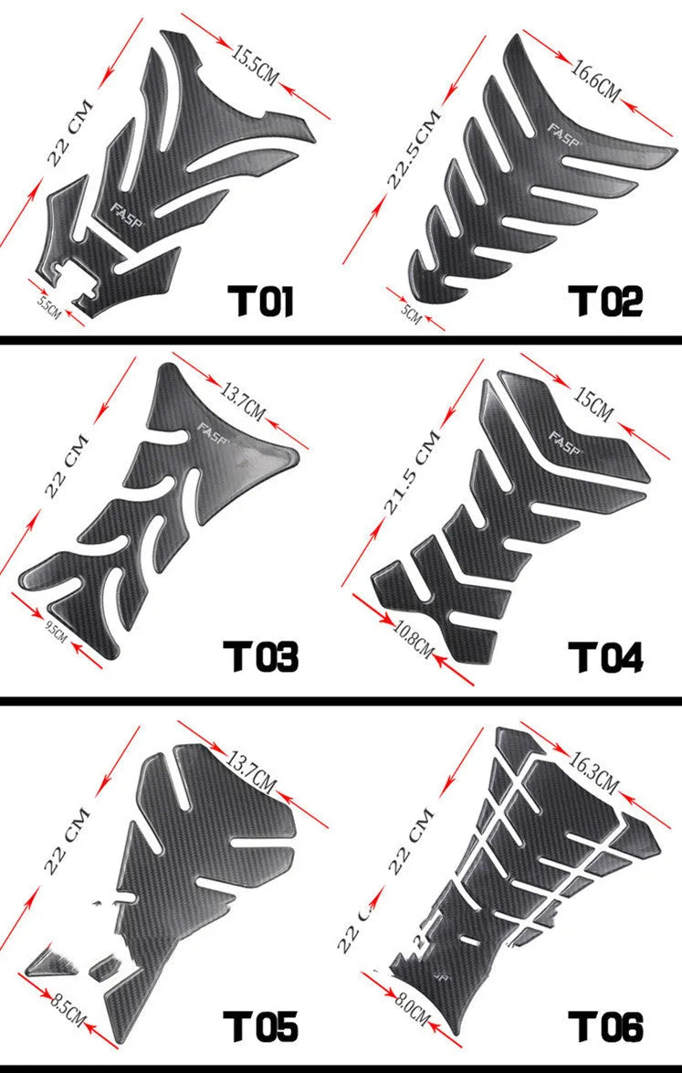 5D real carbon fibre fish bone paste fuel tank sticker for GM sports car, TQ combination T Series