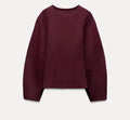 Women's long sleeve O-neck pleated top and wide leg trousers suit set in polar fleece, non-ironing, with pocket details