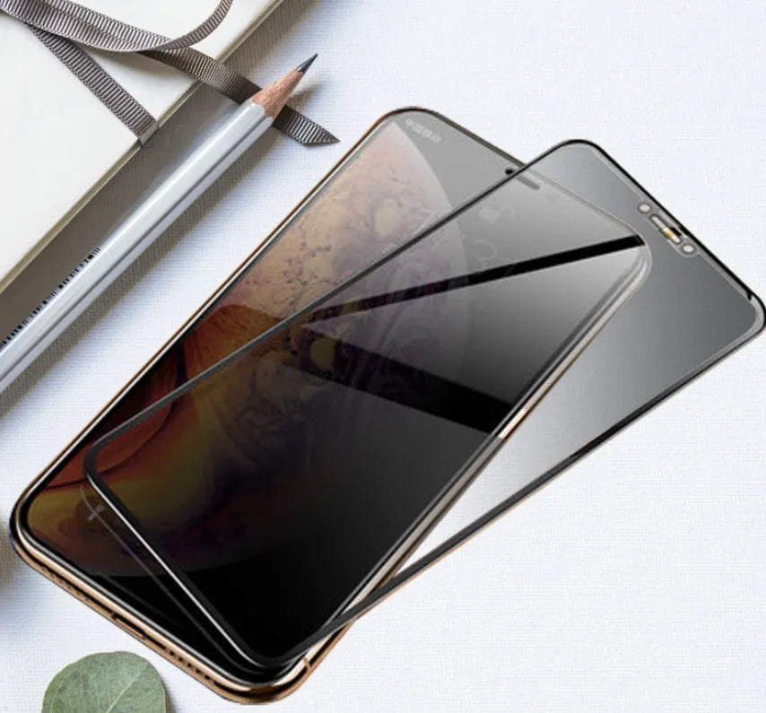Samsung smartphone tempered glass screen protector showing full coverage edge-to-edge design