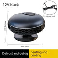 Black ABS car warm air blower heater with 130cm cable for 12V and 24V vehicles