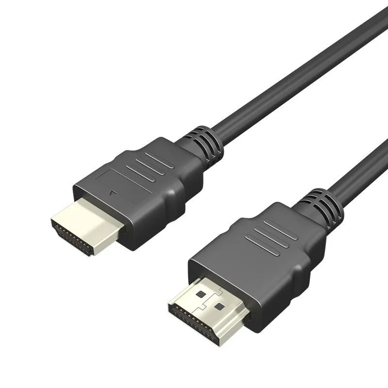 Black HDMI cable with nickel-plated connectors for set-top box connections, available in 1m to 5m lengths