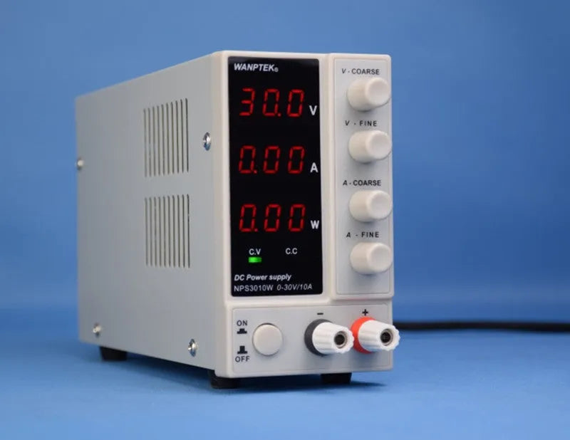 NPS605W white adjustable DC power supply with voltage and current controls for mobile phone and notebook repair