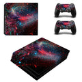 PS4 Pro console sticker PVC decal 32x34cm removable adhesive with vent grooves in white pink yellow red gold colours